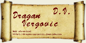 Dragan Vergović vizit kartica